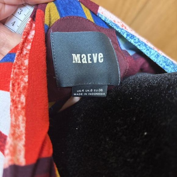 Anthropologie Maeve Au Revoir Library Shift Dress Cap Sleeve Scoop Neck Size 4 - Picture 5 of 10